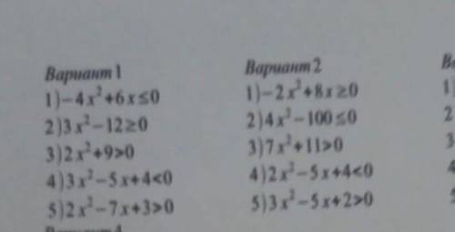РЕШИТЕ НЕРАВЕНСТВА ПЕРВОГО ВАРИАНТА ОЧЕНЬ