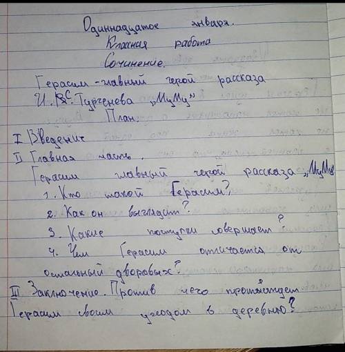 Написать сочинение про Герасима муму​