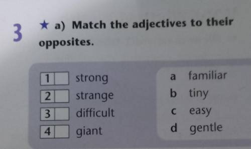 3. Match the adjectives to theiropposites.​