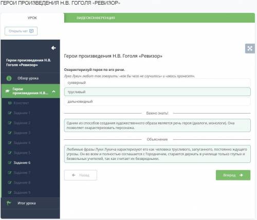 Герои произведения Н.В. Гоголя «Ревизор»