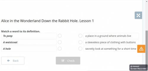 Alice in the Wonderland Down the Rabbit Hole. Lesson 1