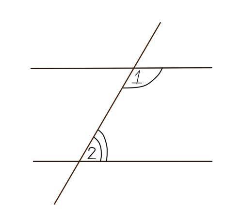 A||b c - секущая ∠1-∠2=30° Найдите угол 1 и угол 2