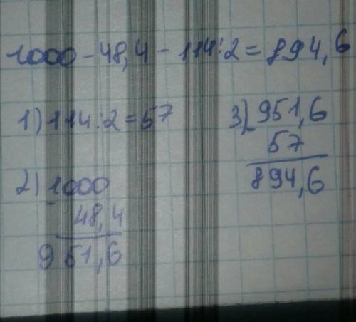 5. Амалдардың орындалу1000 - 48.4 - 114: 2​