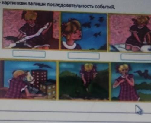 Сор литература 4 класс 3 четверть IПо картинкам запиши последовательность событий.​ЛИТЕРАТУРА​