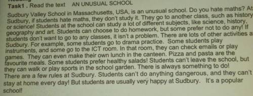 Write answers. 4. What activities are there in Sudbury school?5. What rules are there in Sudbury sch
