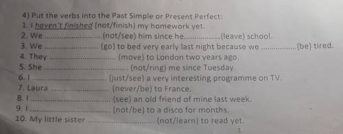 Put the verbs into the past simple or present perfect:​
