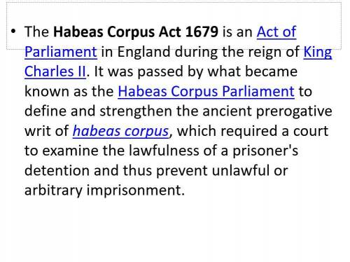 Перевод и задание1 (Habeas Corpus Act) TASK 1. Find in the text the English equivalents for the foll
