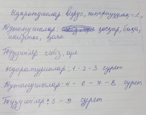 Берилген агзаларды тузушилер, тутыншылар жане ыдыратушыларга болип корсетиниз это ЭТО ЖАРАТЫЛЫС ТАНУ