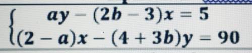 ‼️‼️ ‼️‼️При каких значениях а и b решением системы будет пара (2;-5)?