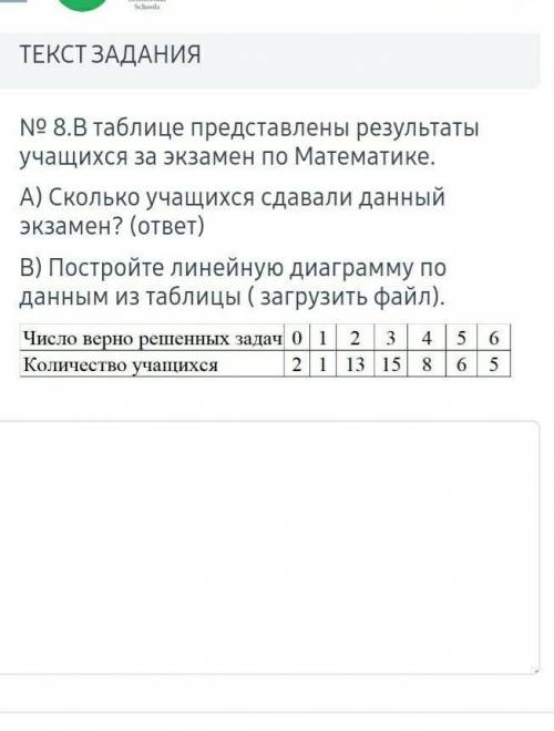 8 ОБЩЕЕ ВРЕМЯ: 39:22ВРЕМЯ НА ЗАДАНИЕ: 04:47ТЕКСТ ЗАДАНИЯ№ 8.В таблице представлены результаты учащих