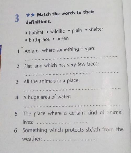 Ex3 Match the words to their definitions.