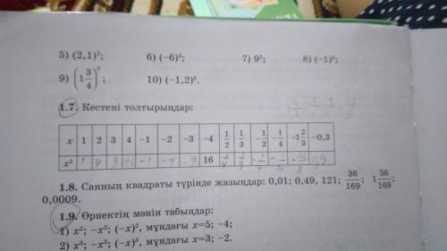 1.7. Заполните таблицу. и решение правда.​