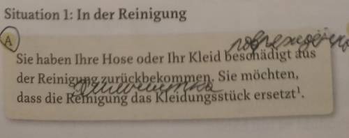 составить диалог на тему in der reinigung