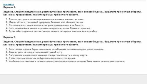 Спишите предложения, расставьте знаки припинания, выделите причастные оборотв как члены предлодения