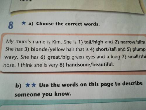A) Choose the correct words.