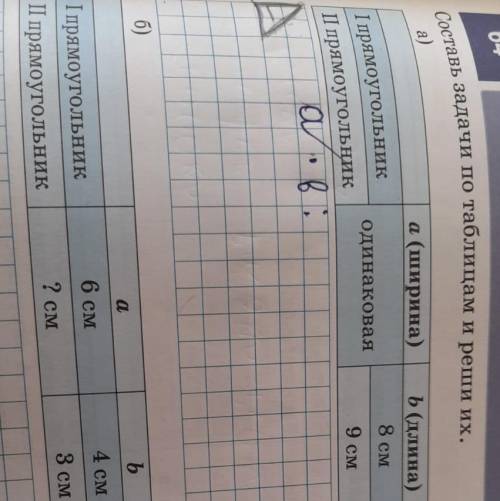 Составь задачи по тАблицам и реши их.