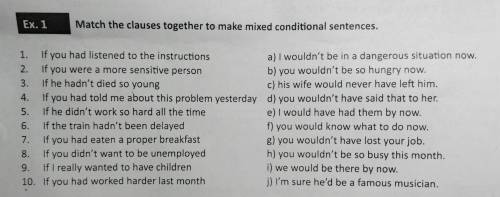 Make mixed conditional sentences