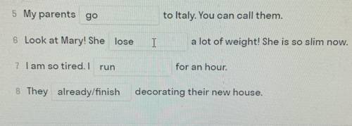 Write the answers Fill in the gaps with the proper forms of Present Perfect or Present Perfect Conti