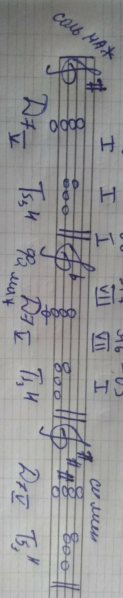 Построить ув 4 тритоны ( ув 4, ум 5, Д7 в Соль мажор, Фа мажор, Си минор сделайте в тетради фото