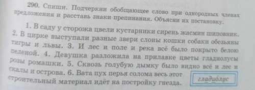 Спиши.Подчеркни обобщающее слово при однородных члена предложения и расставь знаки препинания. Объяс
