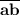 \bf \overline{ab}
